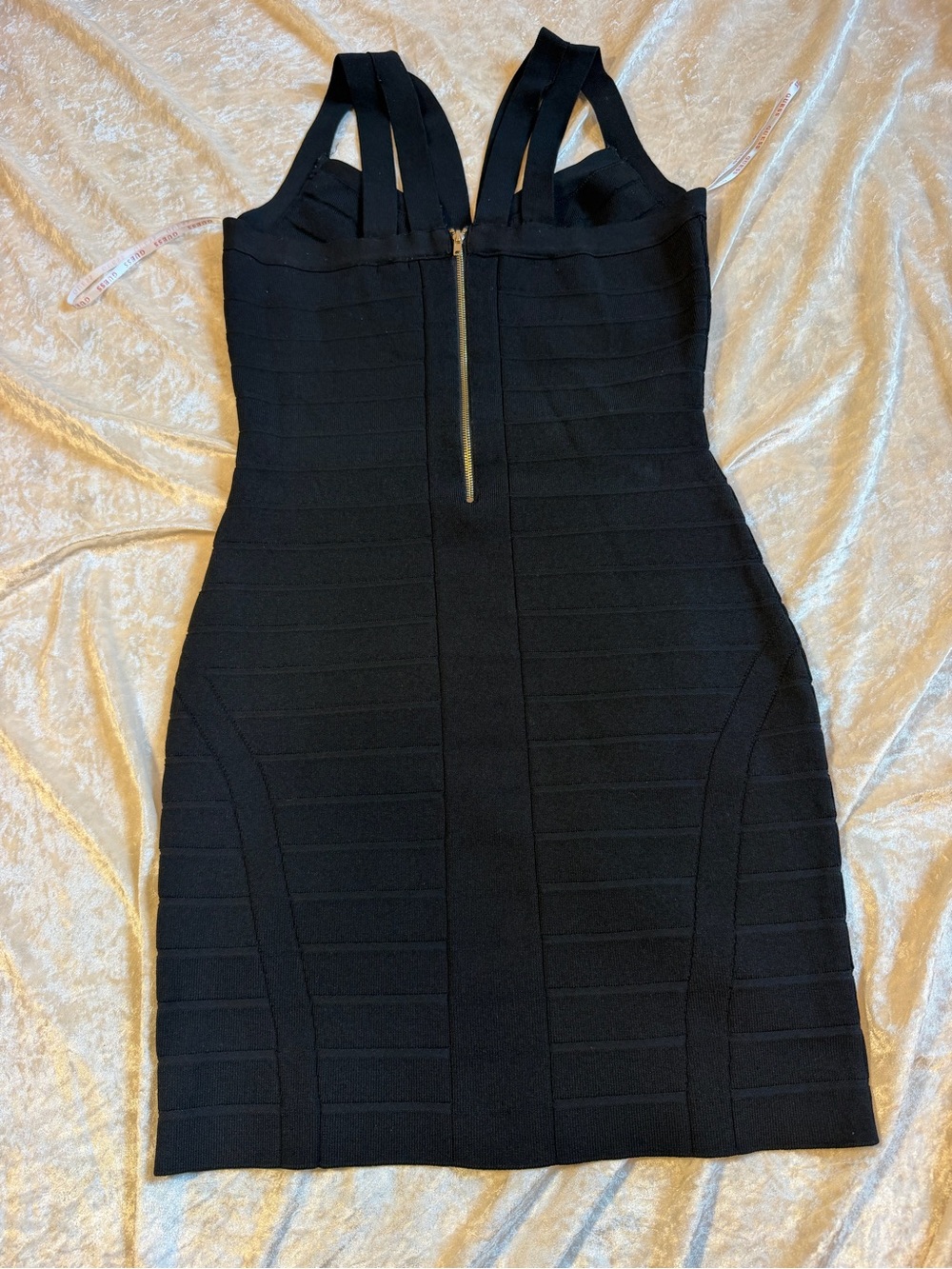 GUESS Black Bandage Bodycon Cutout Mini Dress Size L | Y2K Going Out - Picture 4 of 6